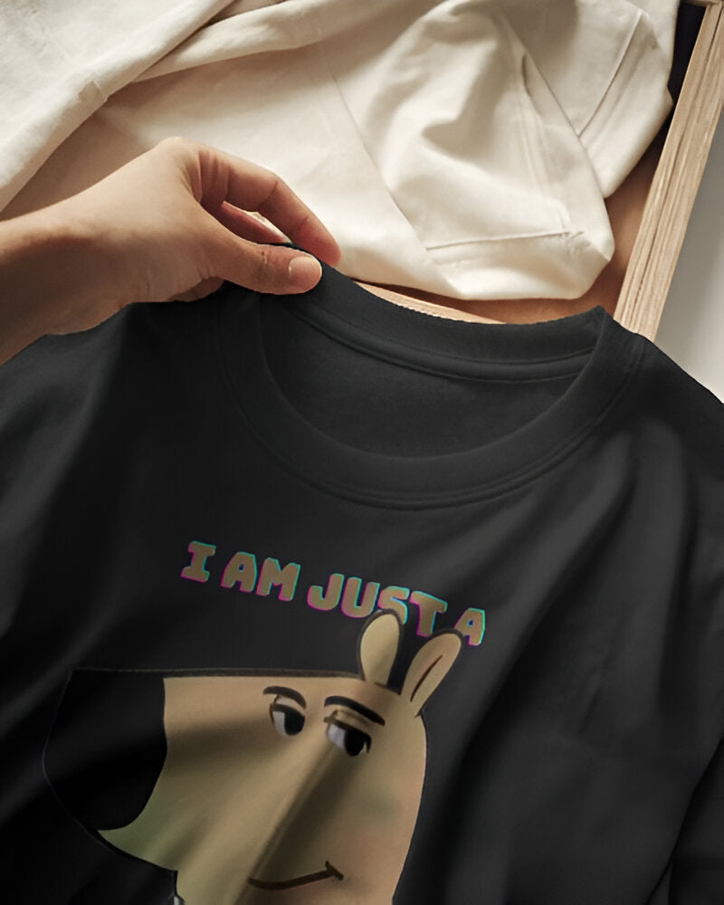 Men's black Chill Guy Graphic Printed regular fit T-shirt