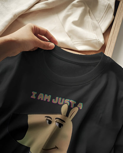 Men's black Chill Guy Graphic Printed regular fit T-shirt